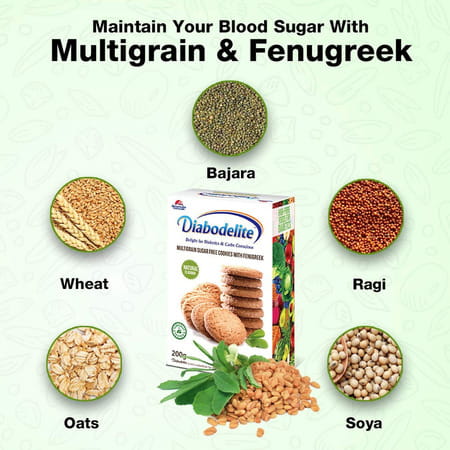 Quantum Naturals Diabodelite Cookies | Natural Flavour| Herbal & Natural | Pack Of 2
