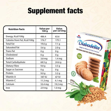 Quantum Naturals Diabodelite Cookies | Natural Flavour| Herbal & Natural | Pack Of 2
