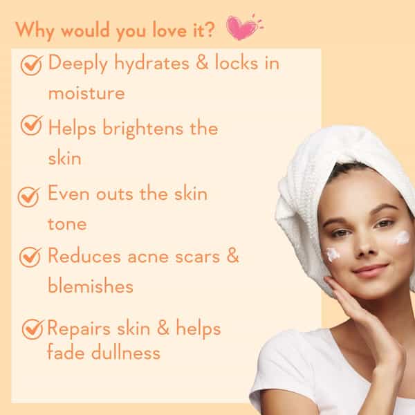 Wishcare Vitamin C Pure Glow Face Cream For Women & Men - With Hyaluronic Acid | Niacinamidec 50 Gm