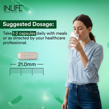 Inlife Prebiotic And Probiotics Forte Supplement For Men & Women-60 Veg Capsules