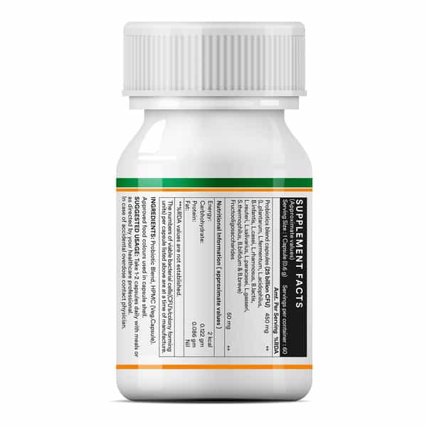 Inlife Prebiotic & Probiotic Forte 25 Billion Cfu For Gut Health - 60 Capsules