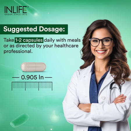 Inlife Prebiotic And Probiotics Forte Supplement For Men & Women-60 Veg Capsules