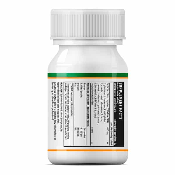 Inlife Prebiotic & Probiotic Forte 25 Billion Cfu For Gut Health - 60 Capsules