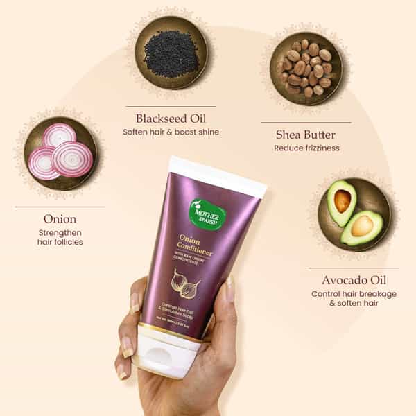 Mother Sparsh Onion Hair Conditioner With Raw Onion Concentrate | Suitable For Women & Men | 150Ml