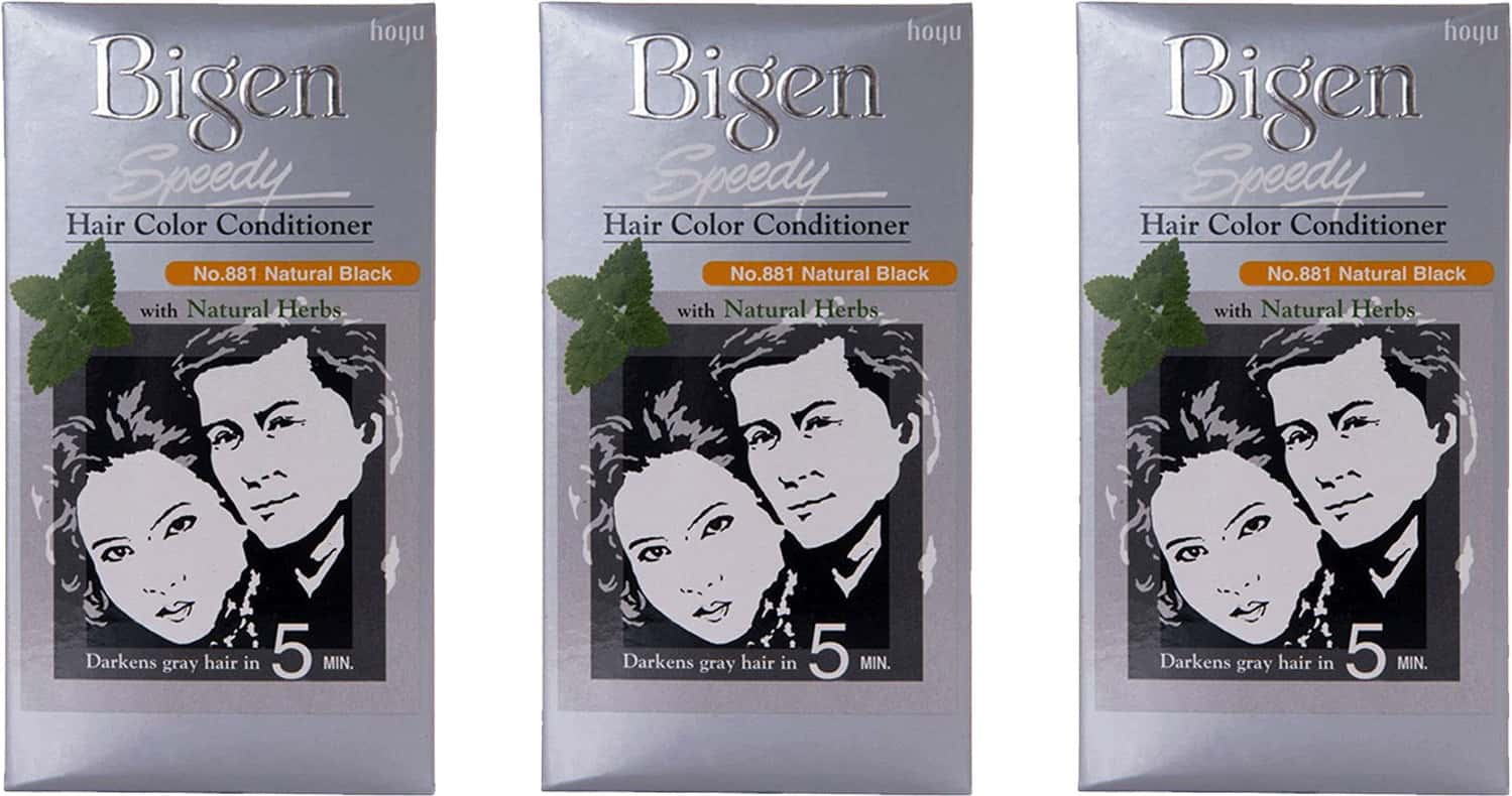 Bigen Speedy Hair Color Natural Black 881 80g (pack Of 3)