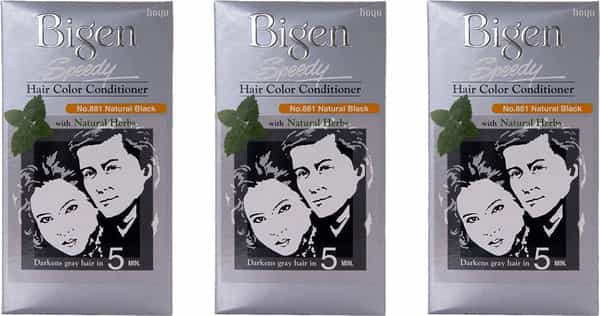 Bigen Speedy Hair Color Natural Black 881 80G (Pack Of 3)