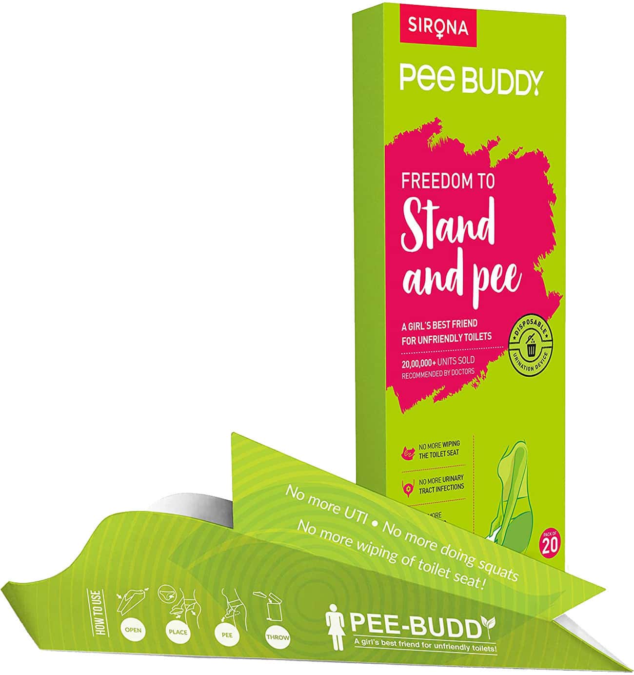 Peebuddy - Disposable Portable Female Urination Device For Women - 10 Funnel