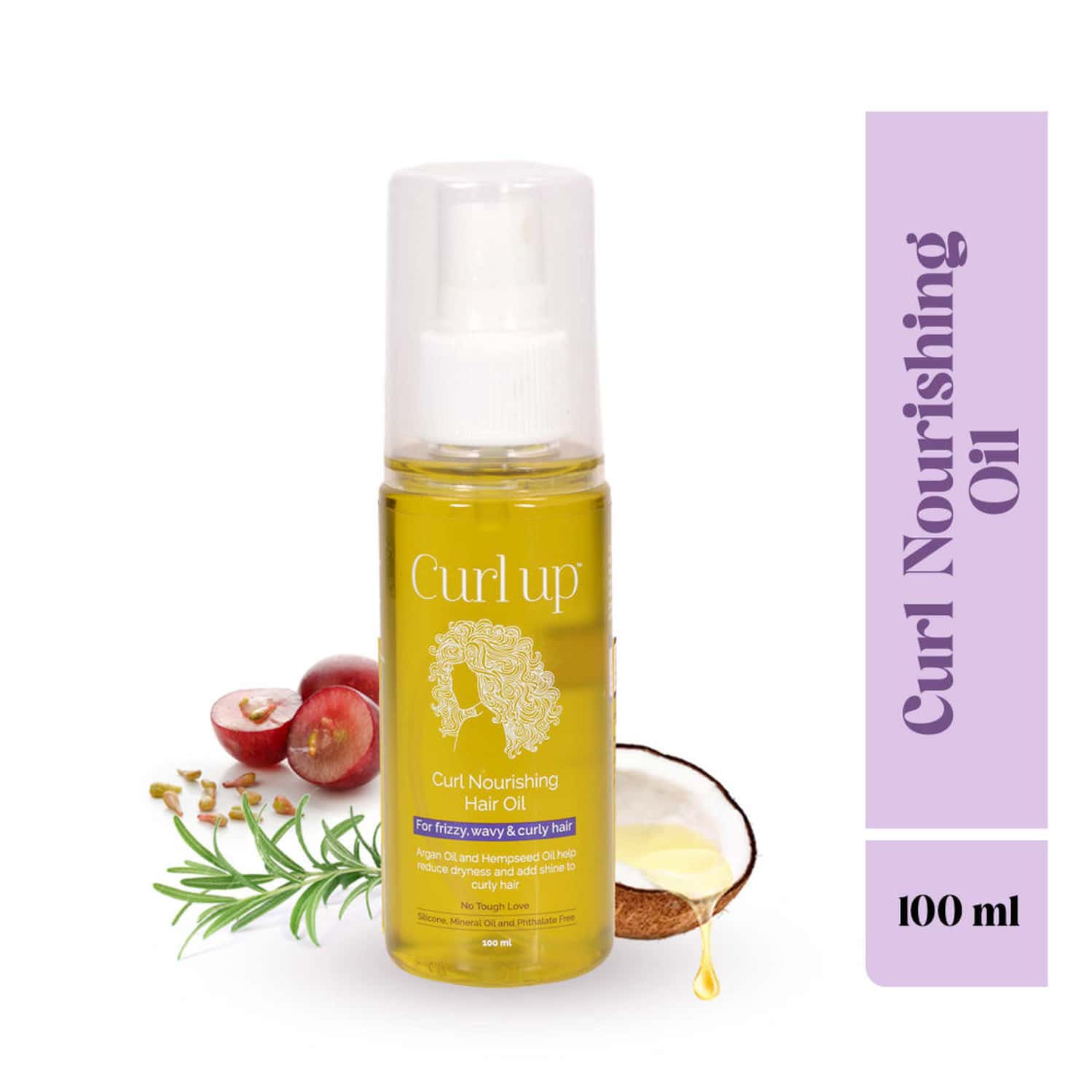 Curl Up Curl Nourishing Hair Oil | Light Non-sticky | Curly Hair |no Silicone & Mineral Oil - 100ml