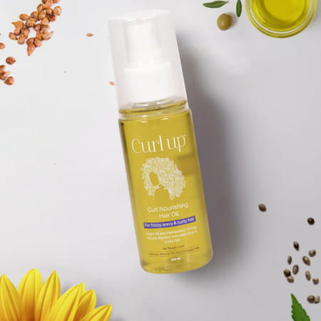 Curl Up Curl Nourishing Hair Oil | Light Non-Sticky | Curly Hair |No Silicone & Mineral Oil - 100ml