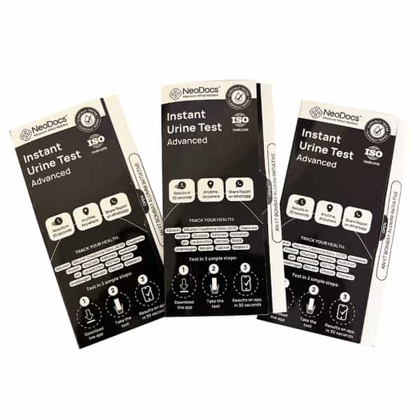 Neodocs Advanced Urine Test Kits |Track 15 Parameters | Pack Of 3