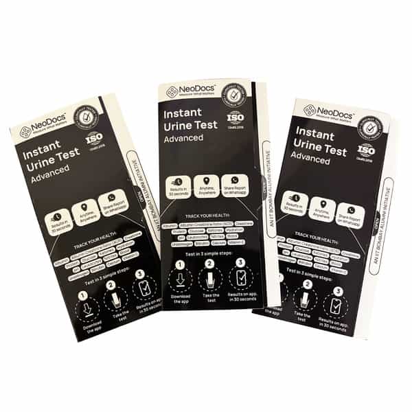 Neodocs Advanced Urine Test Kits |Track 15 Parameters | Pack Of 3