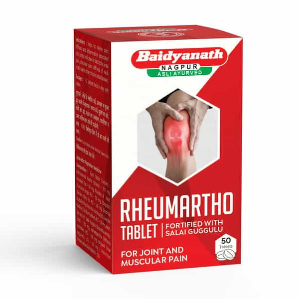 Baidyanath Asli Ayurved Rheumartho Tablet For Joint Pain Muscle Pain Relief - 50 Tablets Pack Of 2