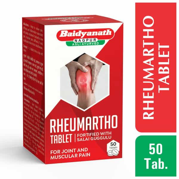 Baidyanath Asli Ayurved Rheumartho Tablet For Joint Pain Muscle Pain Relief - 50 Tablets Pack Of 2