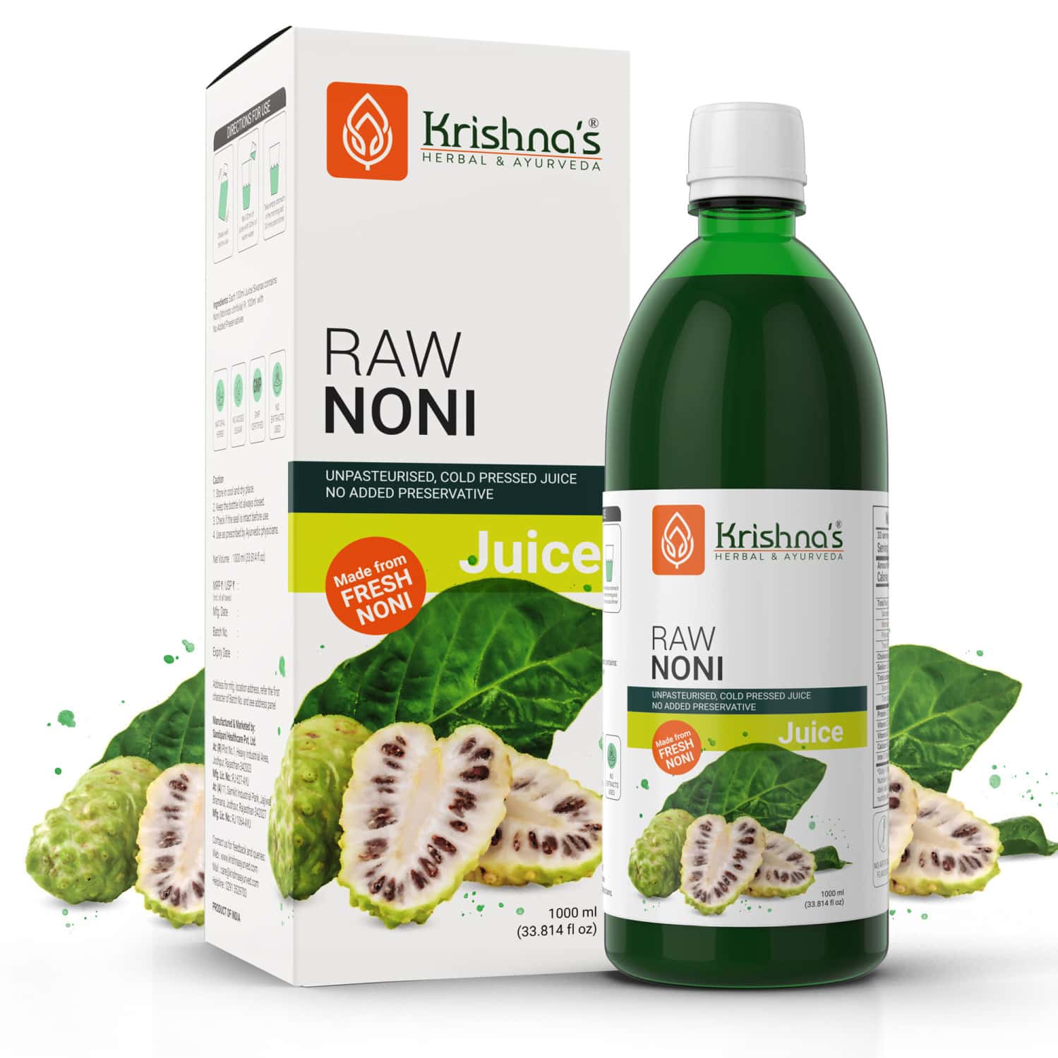 Krishna's Raw Noni Juice - 1 Litre