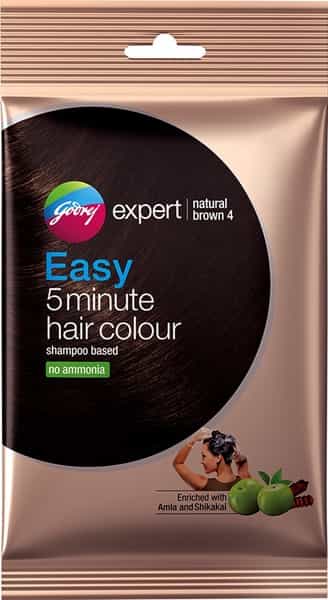 Godrej Expert Easy 5 Minute Hair Colour Sachet Natural Brown - Pack Of 3