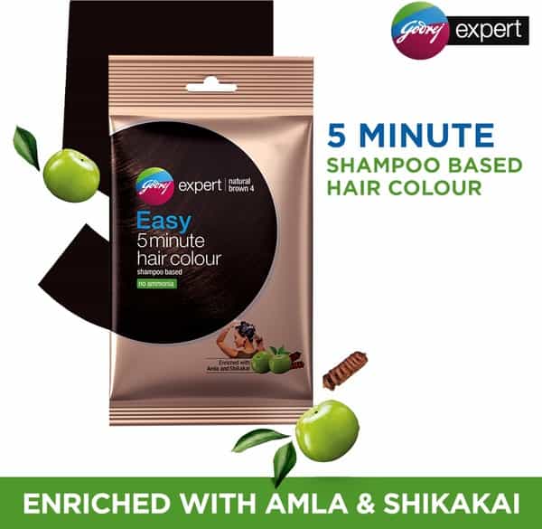 Godrej Expert Easy 5 Minute Hair Colour Sachet Natural Brown - Pack Of 3
