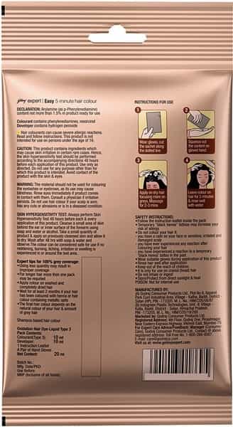 Godrej Expert Easy 5 Minute Hair Colour Sachet Natural Brown - Pack Of 3