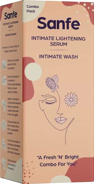 Sanfe Fresh 'N' Bright Combo (Intimate Lightening Serum 50 Gm +Intimate Wash 100 Ml)
