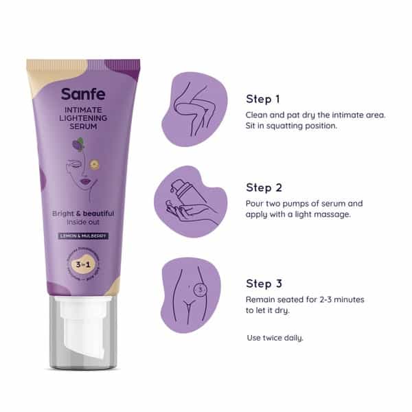 Sanfe Fresh 'N' Bright Combo (Intimate Lightening Serum 50 Gm +Intimate Wash 100 Ml)