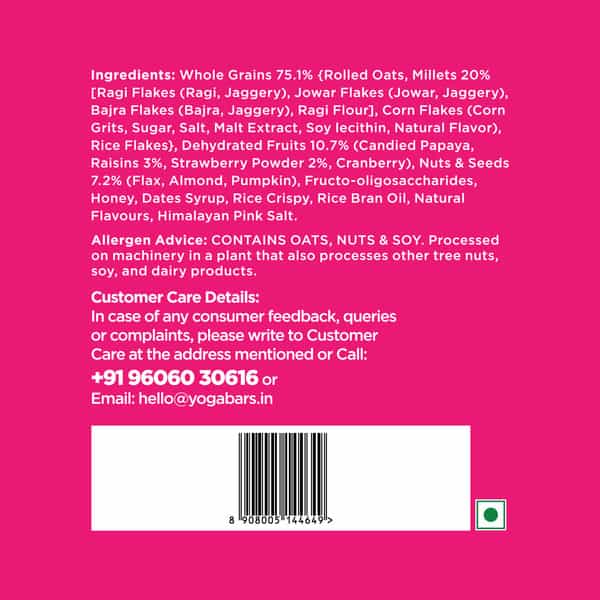 Yoga Bar Wholegrain Breakfast Muesli - Fruits- Nuts + Seeds 400 Gm