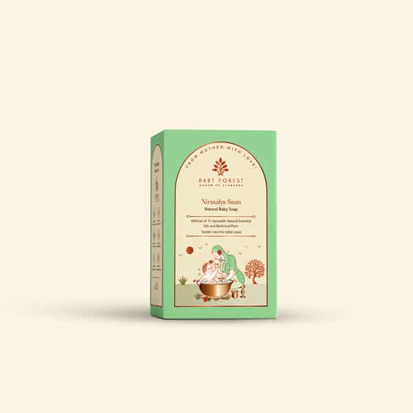 Baby Forest Nirmalya Snan Natural Baby Soap For Kids | Baby Soap For Bath | 125.0 Gm | (Pack Of 3)