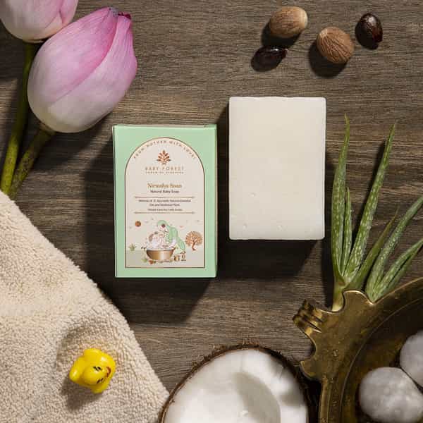 Baby Forest Nirmalya Snan Natural Baby Soap For Kids | Baby Soap For Bath | 125.0 Gm | (Pack Of 3)