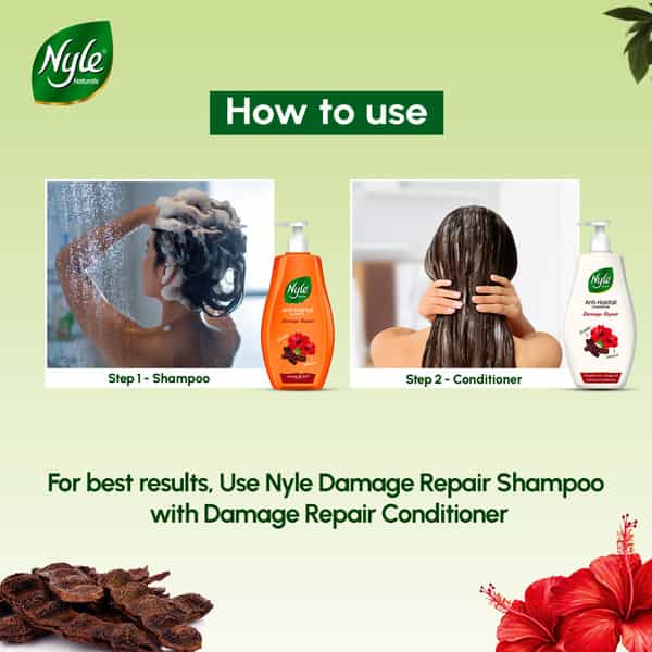 Nyle Naturals Damage Repair 100 Hours Conditioning Anti Hairfall Conditioner,Strengthens Hair, 180Ml