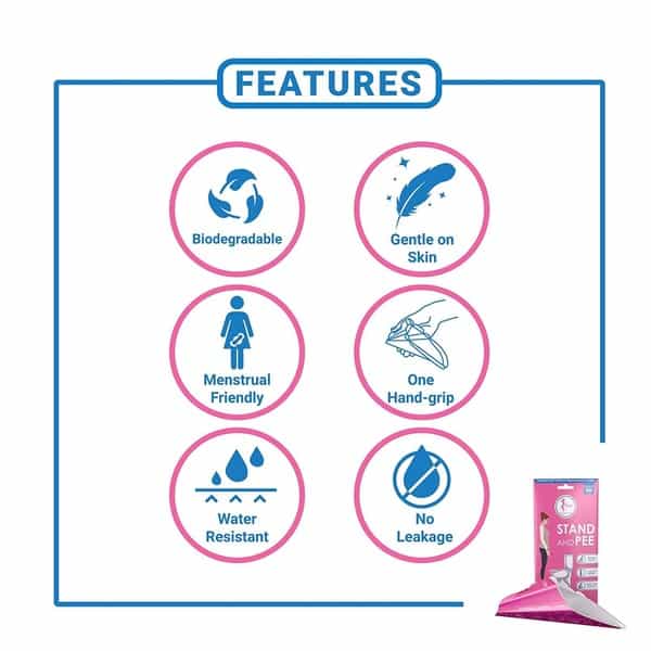 Sanfe Stand And Pee Disposable Female Urination Device For Women - 70 Funnels