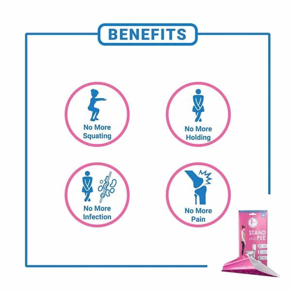 Sanfe Stand And Pee Disposable Female Urination Device For Women - 70 Funnels