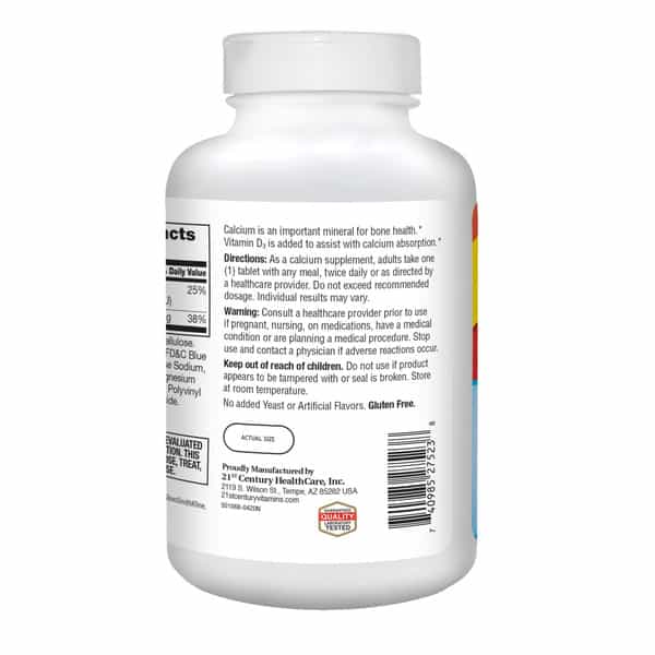 21St Century Calcium 500 Mg + D3 Tablets | 400 Count
