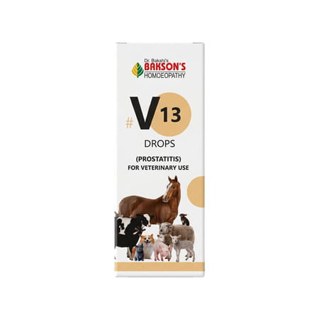 Bakson Homoeopathy V13 Drops | Prostatitis | For Veterinary Use | 30 Ml