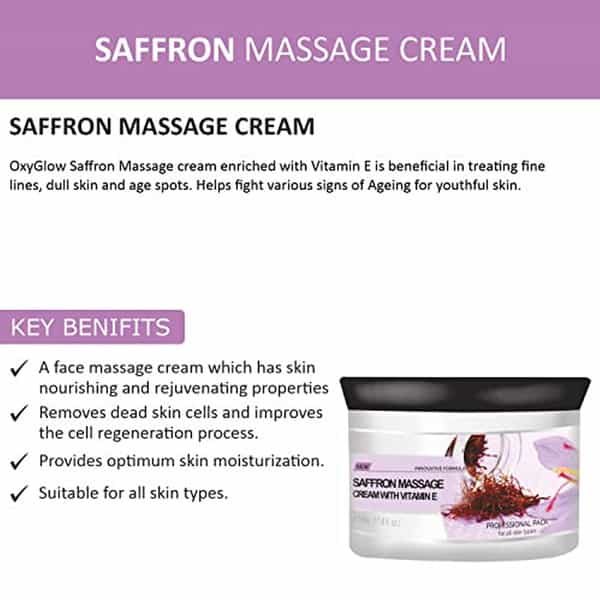 Oxyglow Herbals Papaya Face Massage Cream- Enriched With Vitamin E | 100 Gm