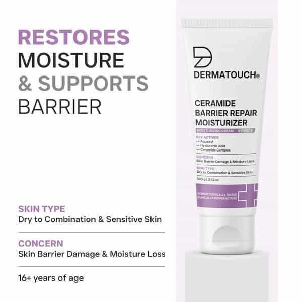 Dermatouch Ceramide Barrier Repair Moisturizer | Deep Hydration & Barrier Support | 100G