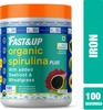 Fast&Up Organic Spirulina Plus Wheatgrass Beetroot - Iron Immunity - Plant Based Powder - 300G