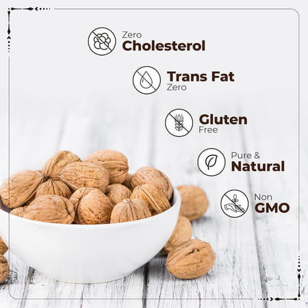 Happilo Premium 100% Natural Californian Inshell Walnut Kernels 1000g Value Pack