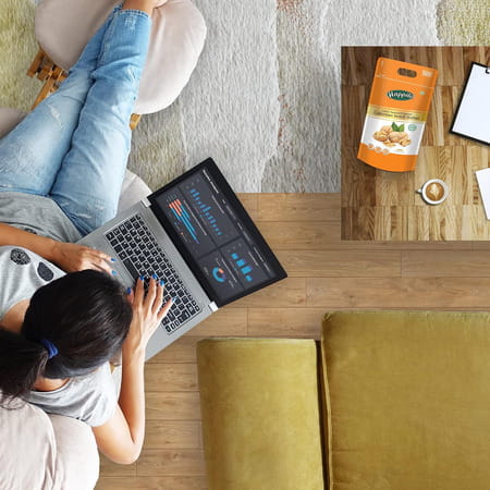 Happilo Premium 100% Natural Californian Inshell Walnut Kernels 1000g Value Pack