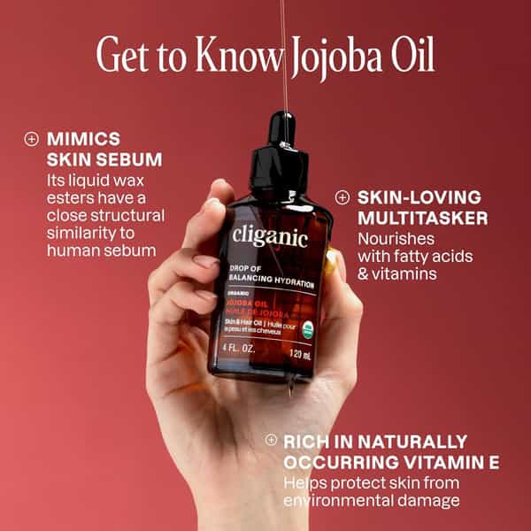 Cliganic Organic Jojoba Oil | Cold Pressed | 60 Ml