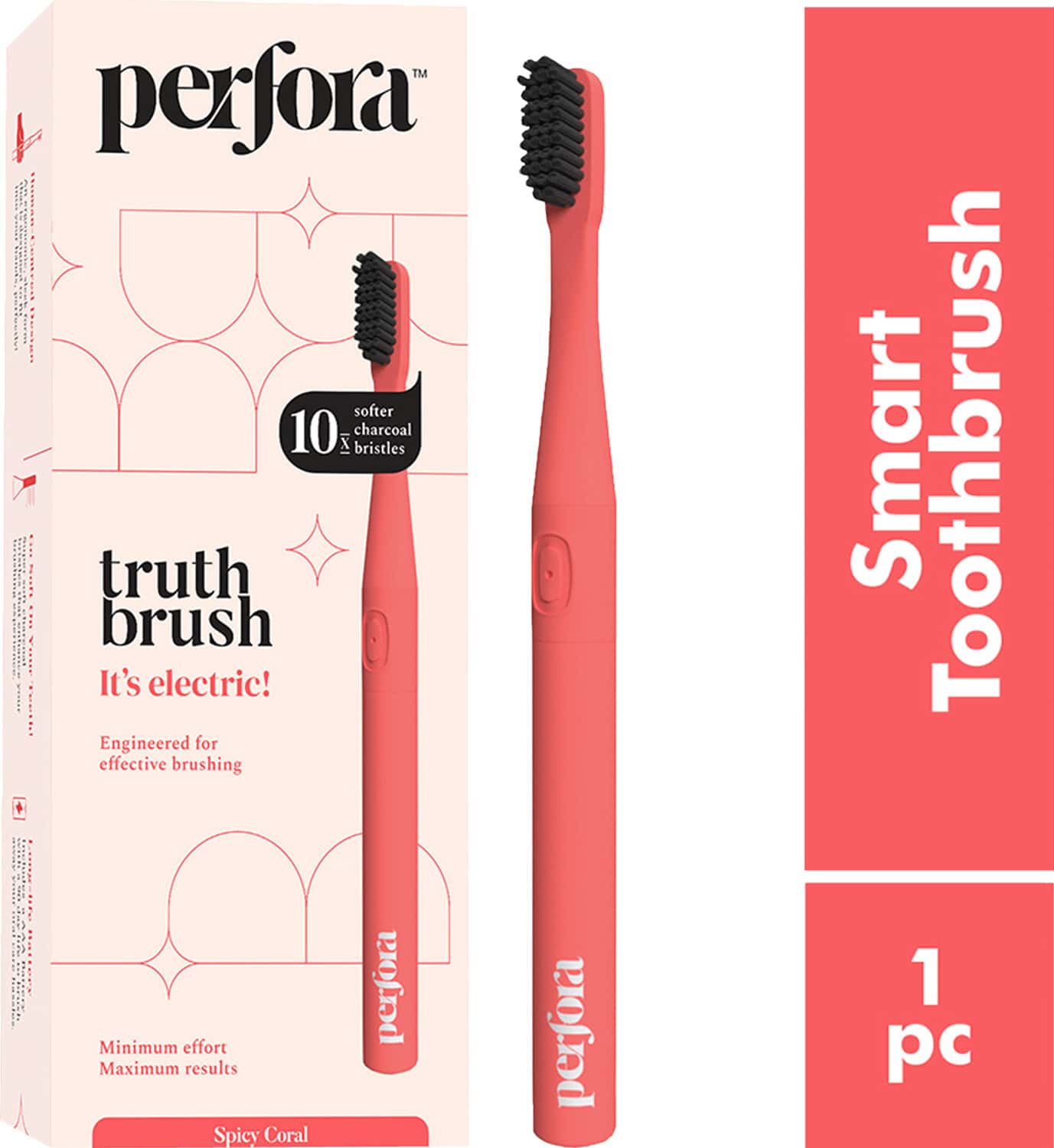 Perfora Electric Toothbrush With 2 Modes - Spicy Coral