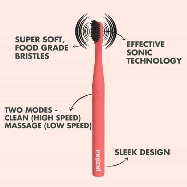 Perfora Electric Toothbrush With 2 Modes - Spicy Coral