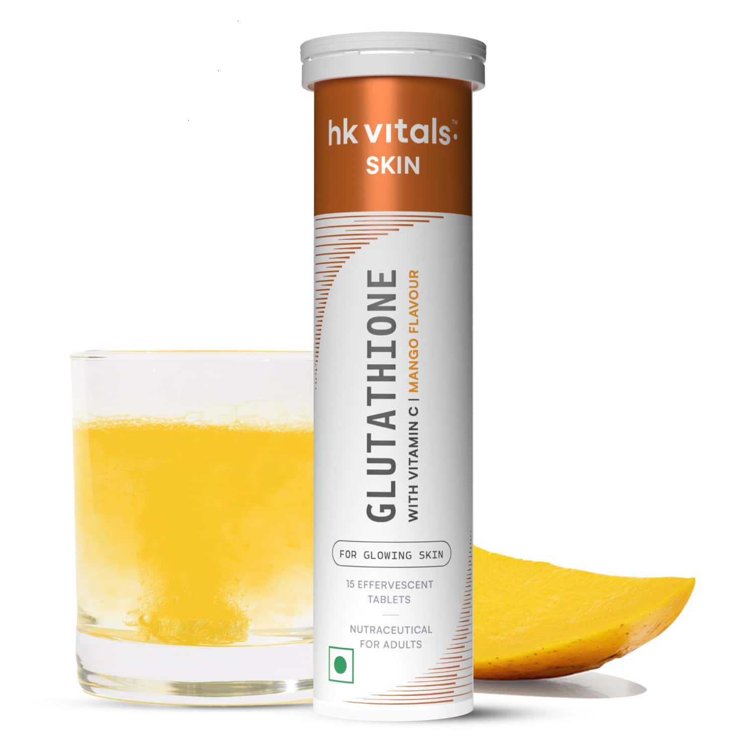 Hk Vitals Glutathione (mango | 15 Tabs) | With Vitamin C & E | For Skin Glow & Hydration