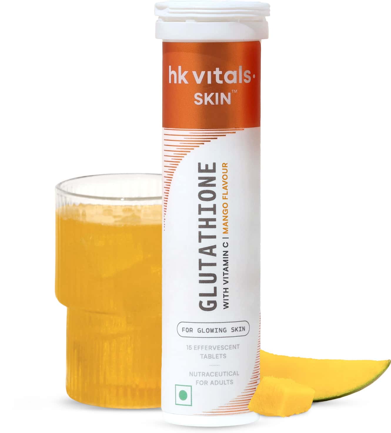 Hk Vitals Glutathione (mango | 15 Tabs) | With Vitamin C & E | For Skin Glow & Hydration