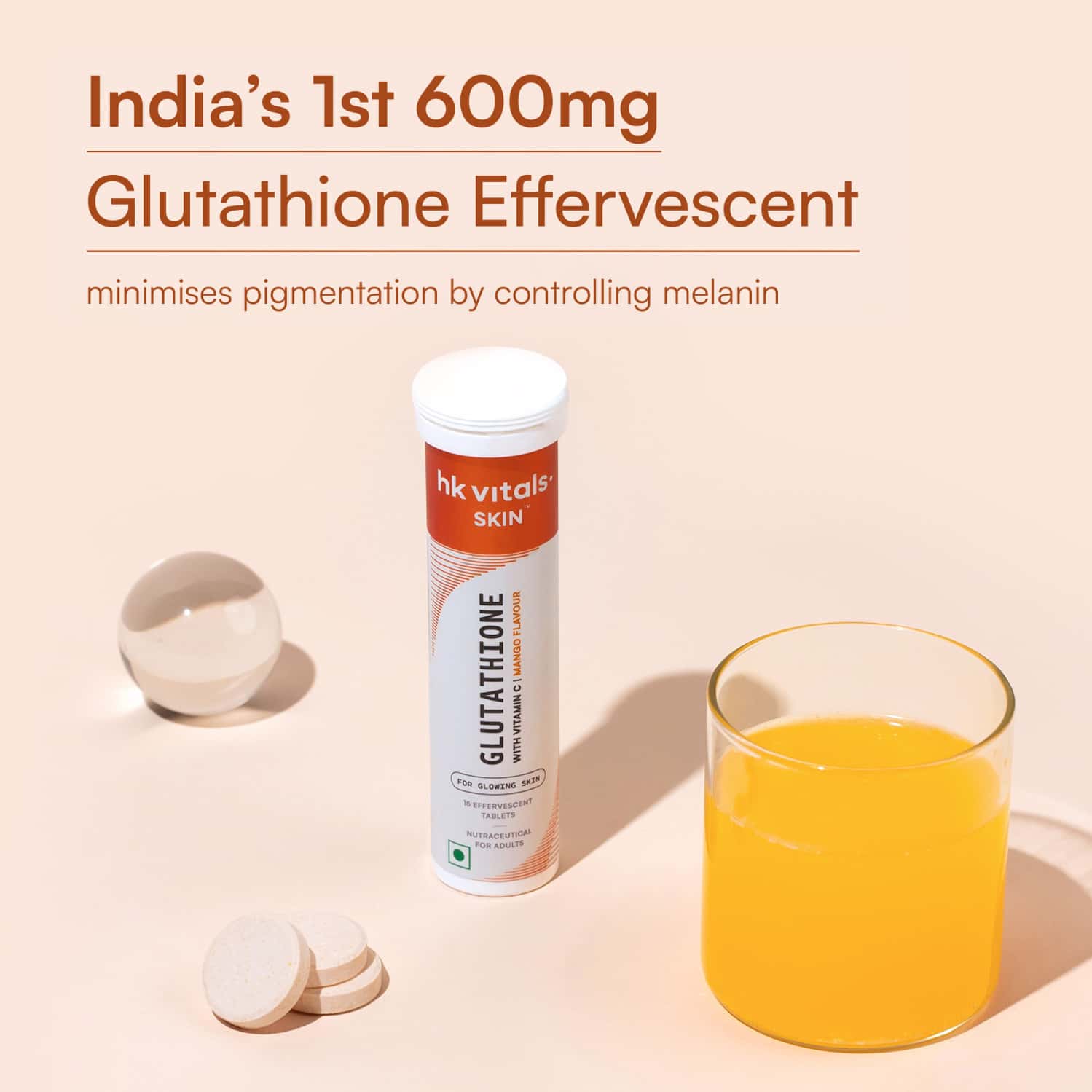 Buy HK VITALS GLUTATHIONE (MANGO | 15 TABS) | WITH VITAMIN C & E