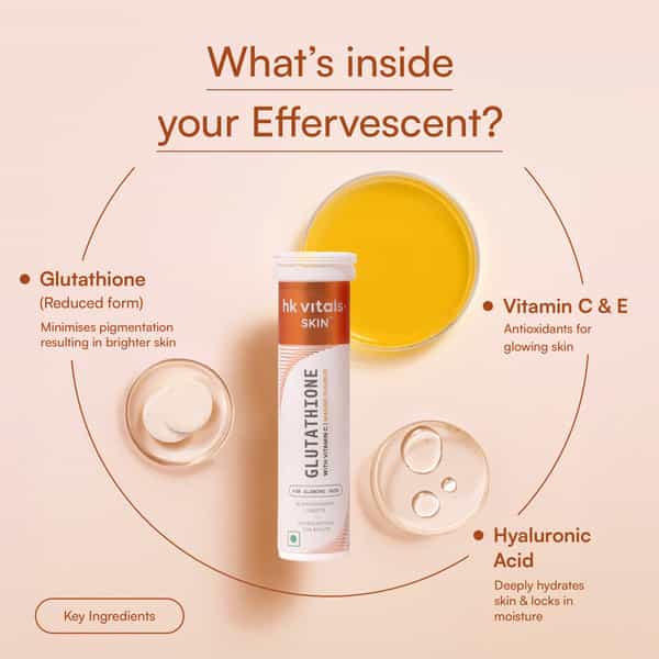 Hk Vitals Glutathione (Mango | 15 Tabs) | With Vitamin C & E | For Skin Glow & Hydration
