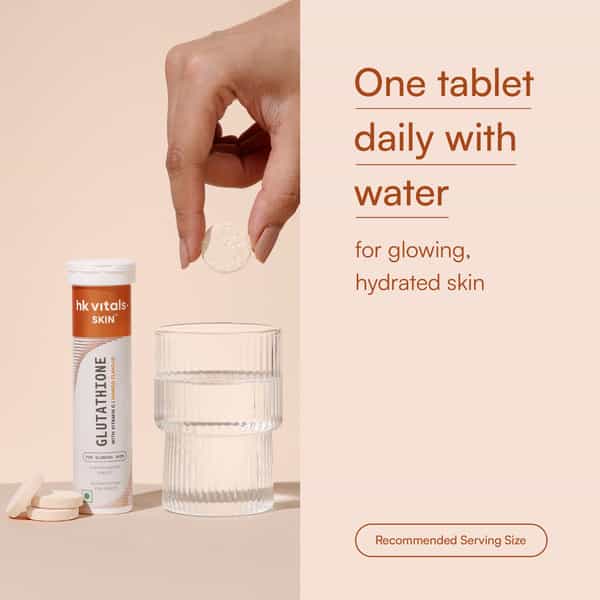 Hk Vitals Glutathione (Mango | 15 Tabs) | With Vitamin C & E | For Skin Glow & Hydration