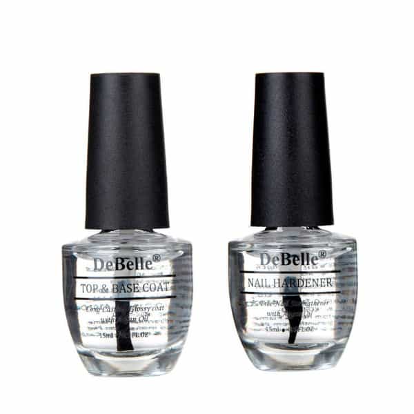 Debelle Nail Care Combo Set Of 2 Top & Base Coat - (15 Ml Each) 30 Ml Rakhi Gift