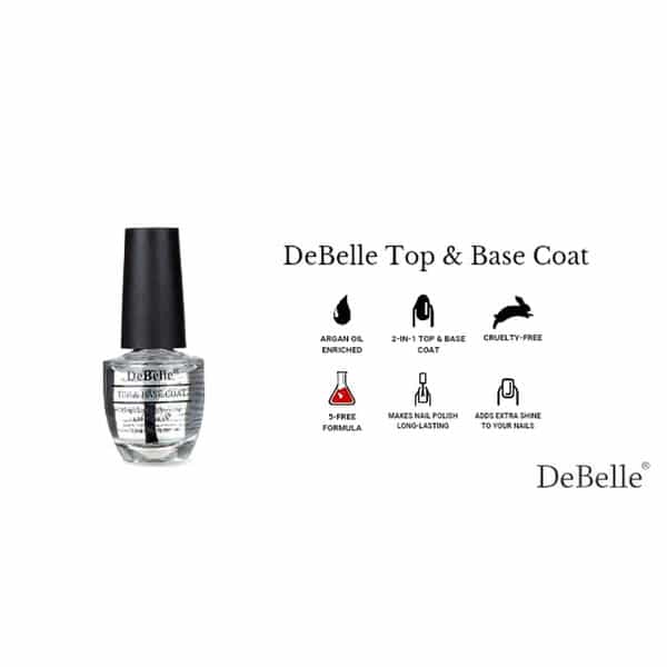 Debelle Nail Care Combo Set Of 2 Top & Base Coat - (15 Ml Each) 30 Ml Rakhi Gift