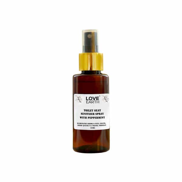 Love Earth Toilet Seat Sanitizer Eliminates Germs & Foul Odour 100Ml