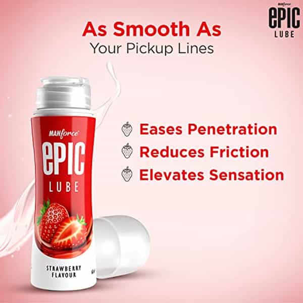 Manforce Epic Strawberry Flavored Lube 60 Ml X Pack Of 2