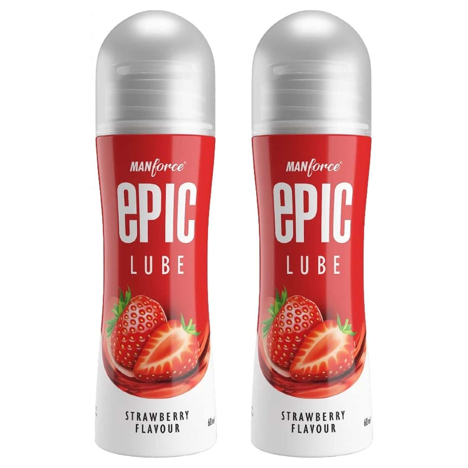 Buy MANFORCE EPIC STRAWBERRY FLAVORED LUBE 60 ML X PACK OF 2 Online