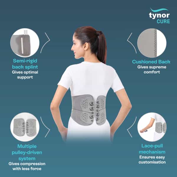 Tynor Lacepull L.s Belt Grey Large/Xl 1 Unit